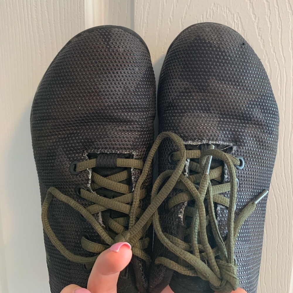 No Bull black/green camo crossfit/workout shoes.